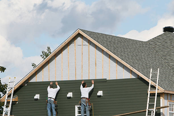 Professional Siding technician working in White Cottage, OH